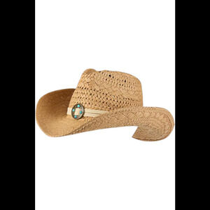 TWRHLL by Christie Brinkley Women's Western Straw Hat Ivory
